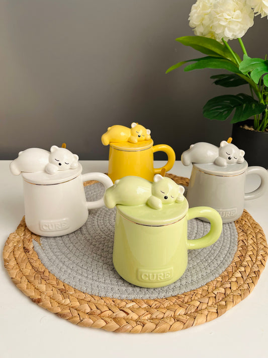 Bear mug (porcelain) +spoon