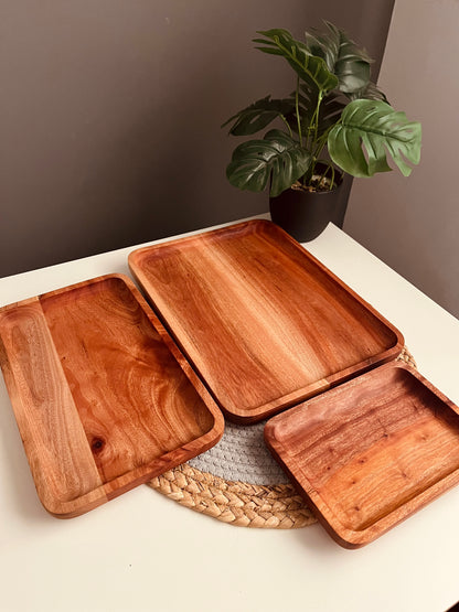 Set of 3 Wooden plates (kay)