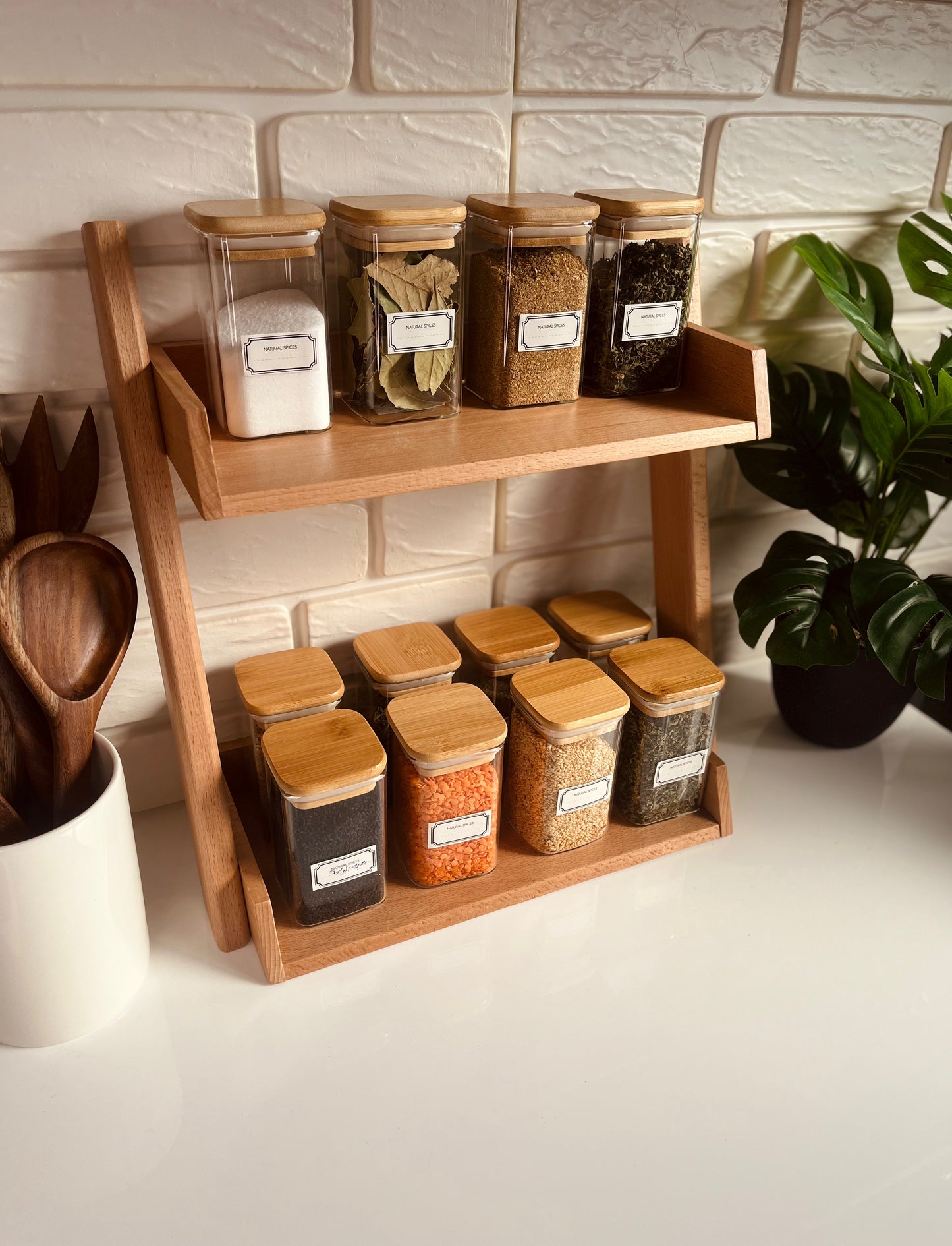 Set of 12 jars +organizer250ml